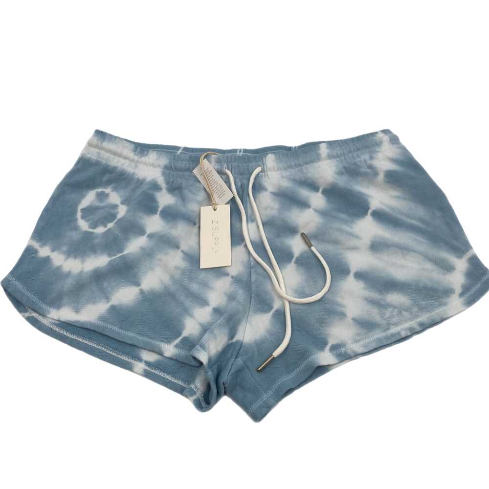 Z Supply Blue White High Waist Shorts Tie Dye Sweat | Womens M